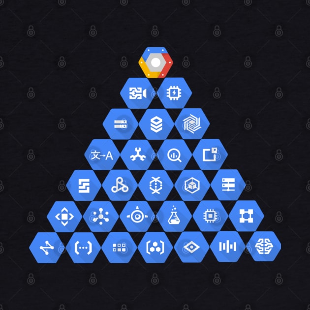 Google Cloud Platform Elements Pyramid by Cyber Club Tees